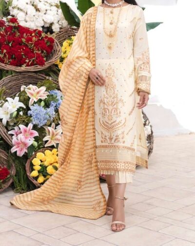 embroided lawn suit