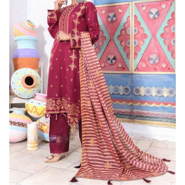embroidered lawn suit